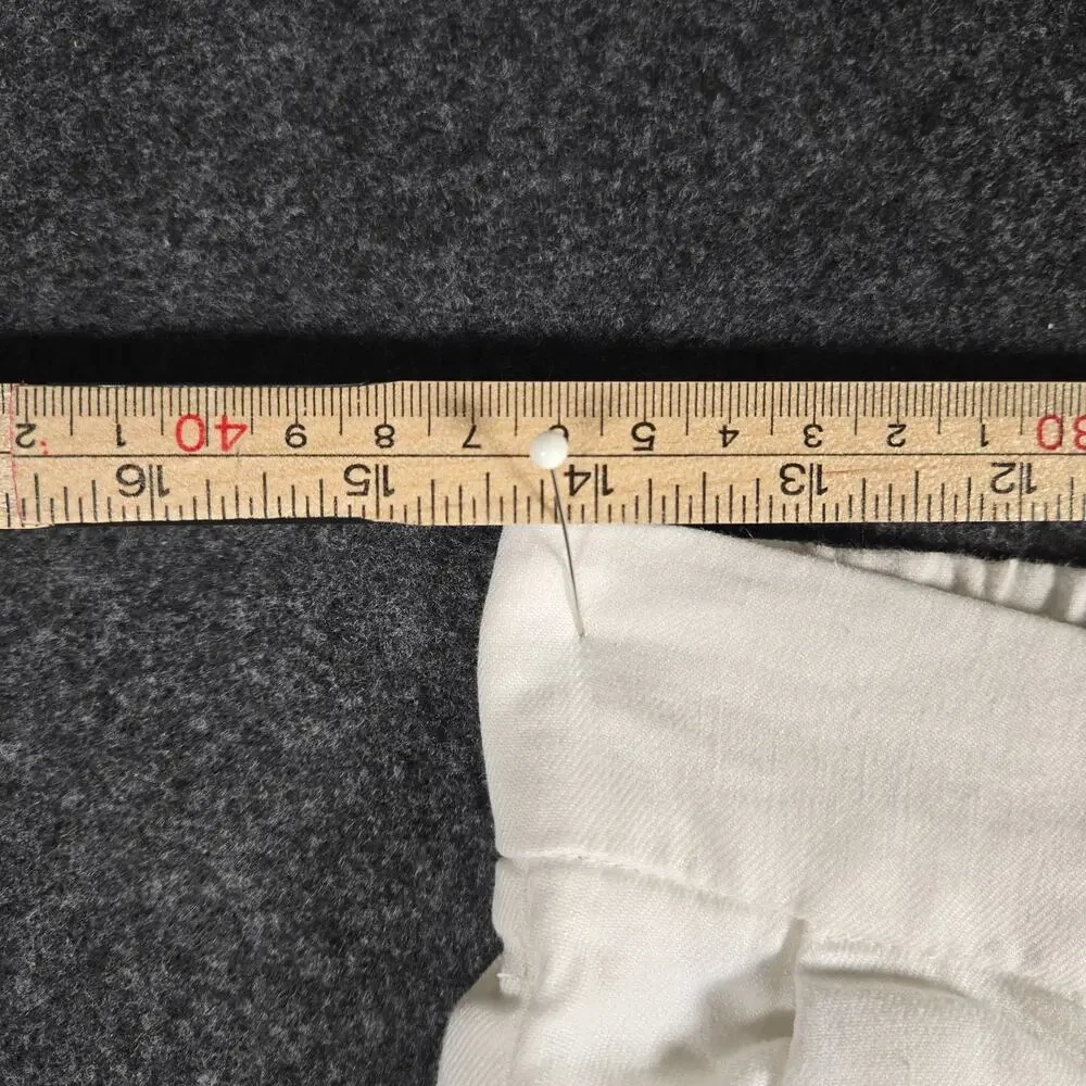 Babaton Aritzia Pants Size 4 Linen Blend Soft White Ankle Length Luxe Feel